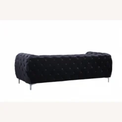 Other Sofa In Black Velvet High-Density Foam Finish