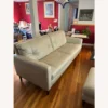 Genuine Leather Silver Gray Sofa