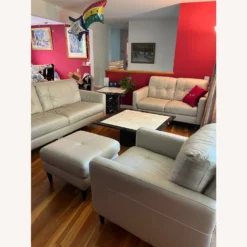 Genuine Leather Silver Gray Sofa - 1500 1500 frame 0 2930