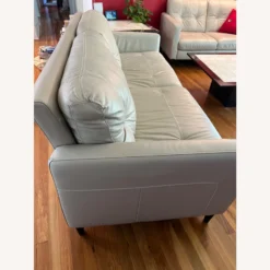 Genuine Leather Silver Gray Sofa - 1500 1500 frame 0 2931