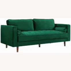 Other Sofa In Green Velvet W/ Roll-Style Pillows - 1500 1500 frame 0 2936