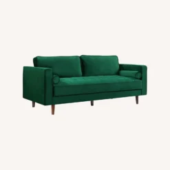 Other Sofa In Green Velvet W/ Roll-Style Pillows - 1500 1500 frame 0 2938