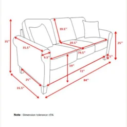 Other Sofa In Oatmeal Chenille W/ Tall Tapered Legs - 1500 1500 frame 0 2983