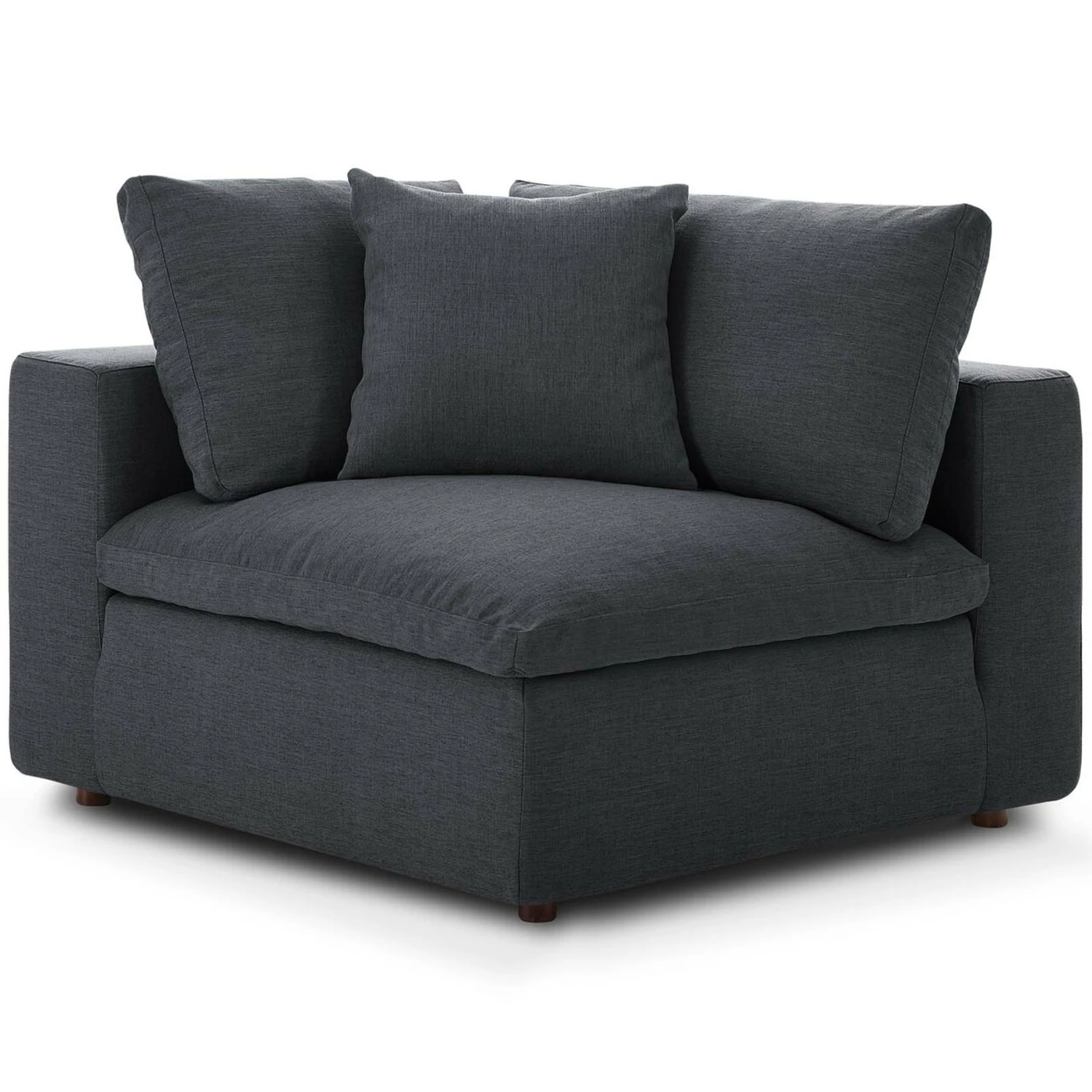 Other 2-Piece Sectional In Gray Soft Polyester Fabric 3 Other 2-Piece Sectional In Gray Soft Polyester Fabric - Image 3