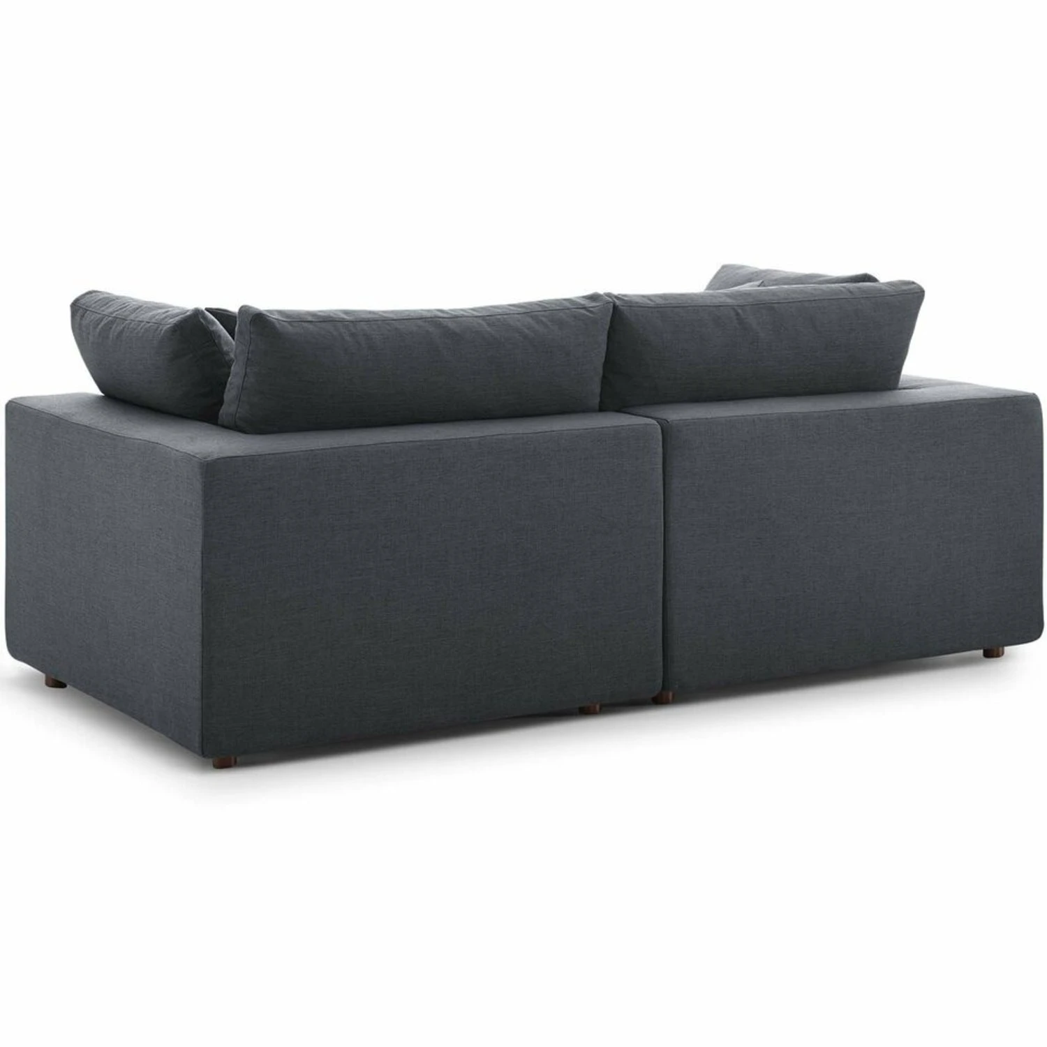 Other 2-Piece Sectional In Gray Soft Polyester Fabric 5 Other 2-Piece Sectional In Gray Soft Polyester Fabric - Image 5