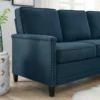 Other 2-Piece Sectional In Azure Polyester Fabric Finish