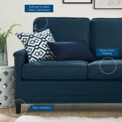 Other 2-Piece Sectional In Azure Polyester Fabric Finish - 1500 1500 frame 0 351