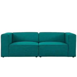 Other 2-Piece Sectional Sofa In Teal Fabric Foam Finish - 1500 1500 frame 0 373