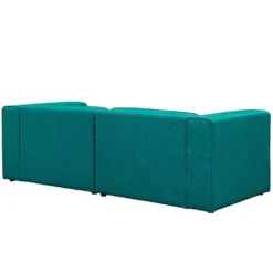 Other 2-Piece Sectional Sofa In Teal Fabric Foam Finish - 1500 1500 frame 0 374