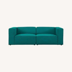 Other 2-Piece Sectional Sofa In Teal Fabric Foam Finish - 1500 1500 frame 0 376