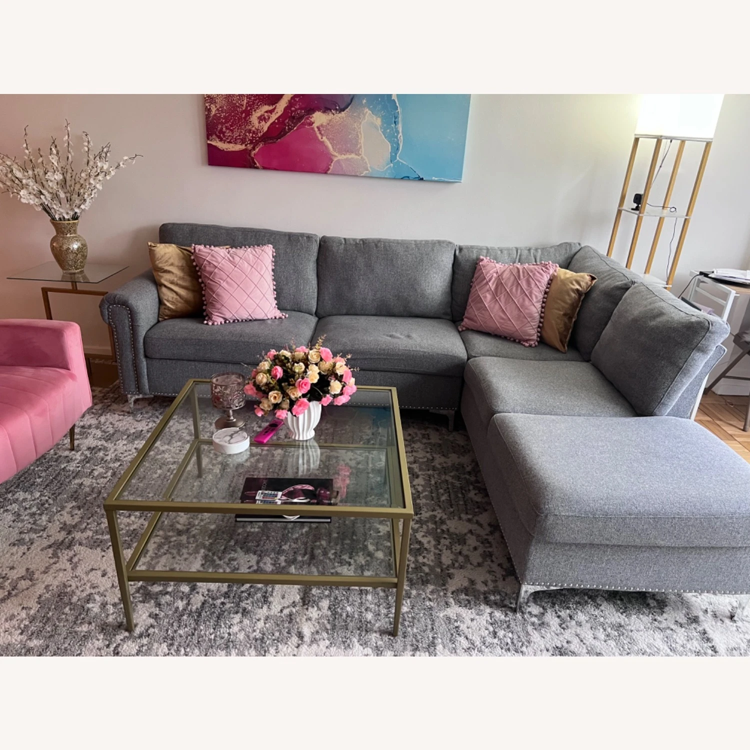 Gray Sectional Sofa 2 Gray Sectional Sofa - Image 2