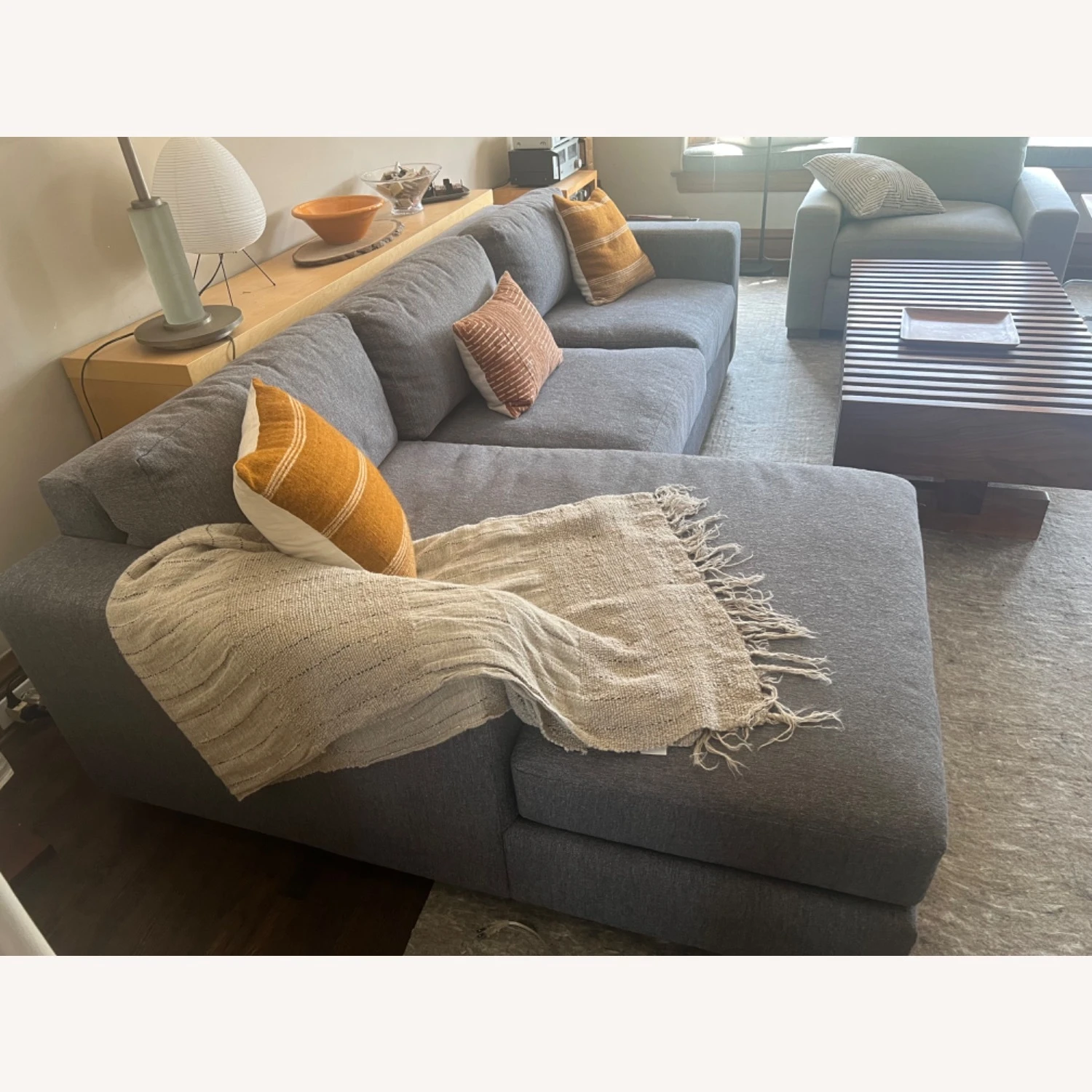 West Elm Down Filled Urban Sectional In Gray 1 West Elm Down Filled Urban Sectional In Gray