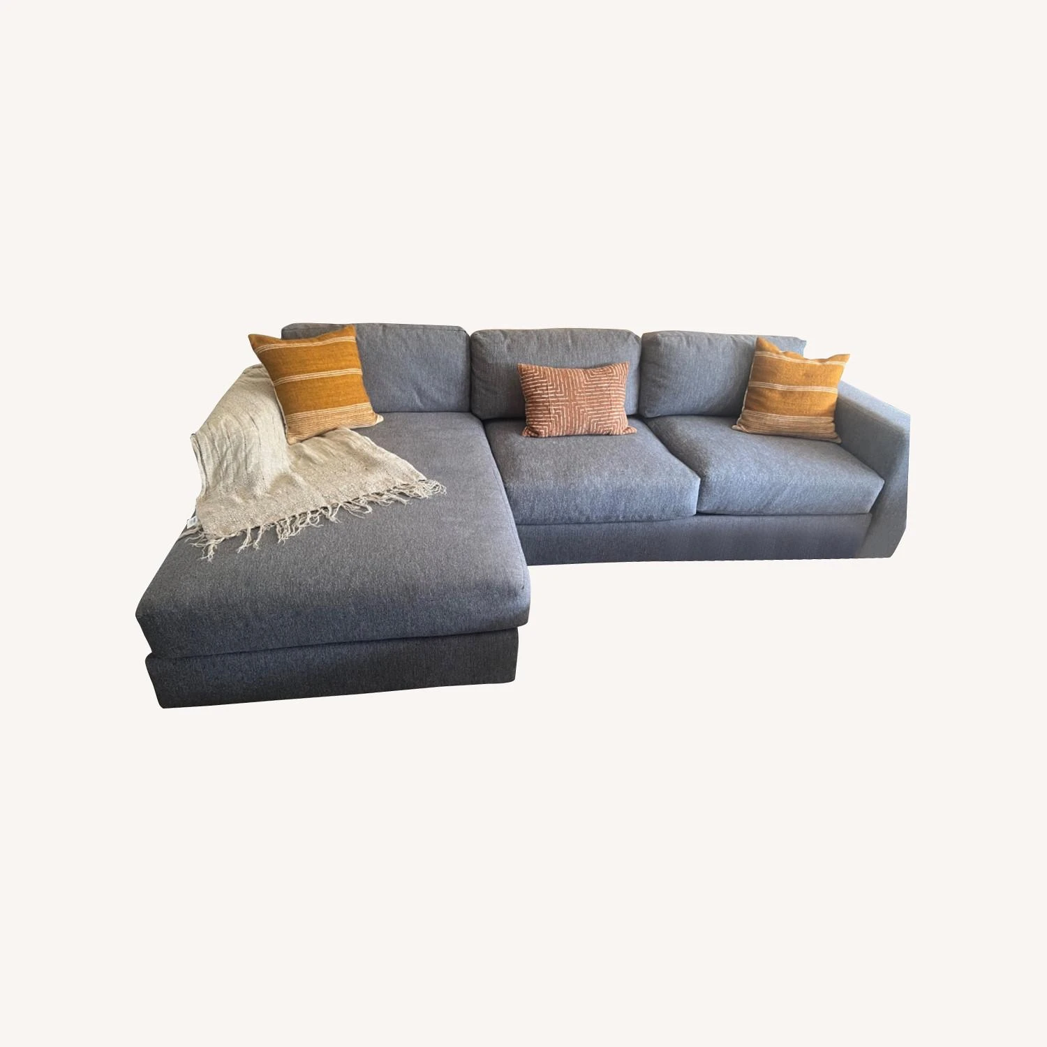 West Elm Down Filled Urban Sectional In Gray 2 West Elm Down Filled Urban Sectional In Gray - Image 2