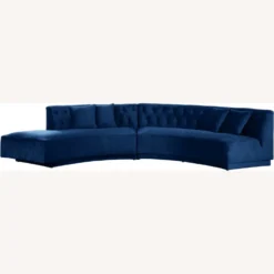 Other 2-Piece Sectional In Curved-Shape Navy Velvet - 1500 1500 frame 0 491