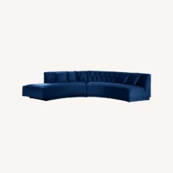Other 2-Piece Sectional In Curved-Shape Navy Velvet - 1500 1500 frame 0 492