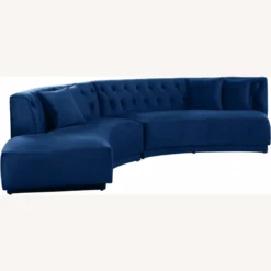 Other 2-Piece Sectional In Curved-Shape Navy Velvet - 1500 1500 frame 0 493