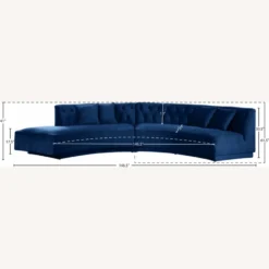 Other 2-Piece Sectional In Curved-Shape Navy Velvet - 1500 1500 frame 0 495