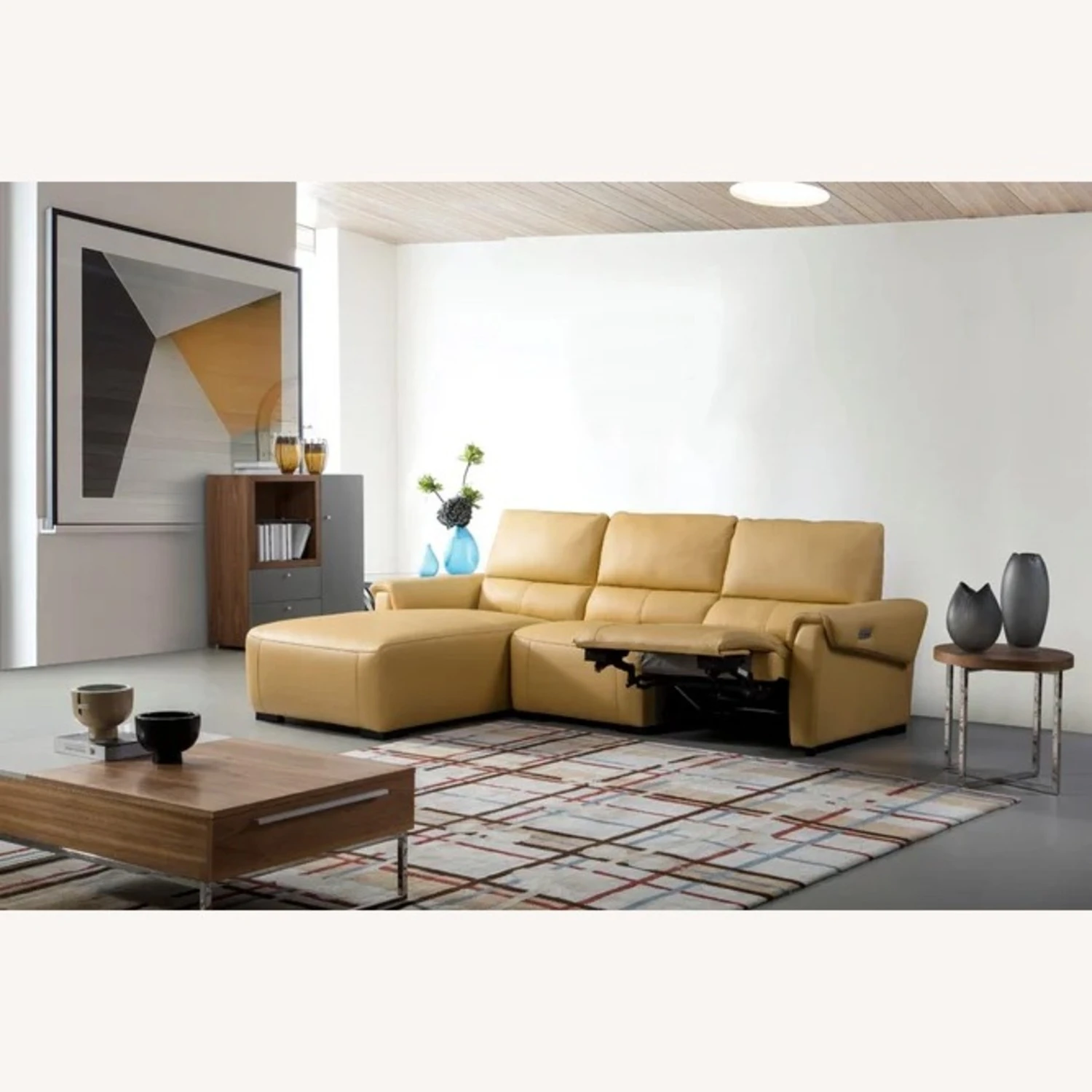 Minnich Reclining Leather Sectional Sofa 2 Minnich Reclining Leather Sectional Sofa - Image 2