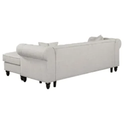 Other Sectional In Oatmeal Fabric W/ Wide Roll Arms - 1500 1500 frame 0 58