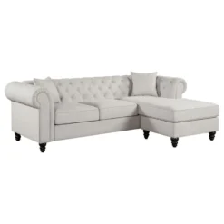 Other Sectional In Oatmeal Fabric W/ Wide Roll Arms - 1500 1500 frame 0 59