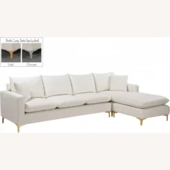 Other 2-Piece Reversible Sofa In Cream Velvet Upholstery - 1500 1500 frame 0 603