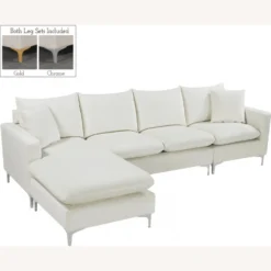Other 2-Piece Reversible Sofa In Cream Velvet Upholstery - 1500 1500 frame 0 605
