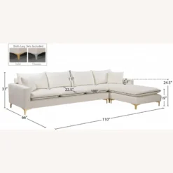 Other 2-Piece Reversible Sofa In Cream Velvet Upholstery - 1500 1500 frame 0 607