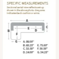 Other Sectional In Oatmeal Fabric W/ Wide Roll Arms - 1500 1500 frame 0 61