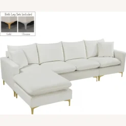 Other 2-Piece Reversible Sofa In Cream Velvet Upholstery - 1500 1500 frame 0 612