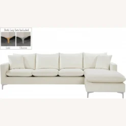 Other 2-Piece Reversible Sofa In Cream Velvet Upholstery - 1500 1500 frame 0 613