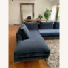 Deep Blue Retro Sectional