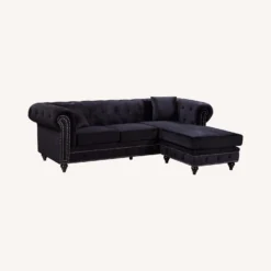 Other 2-Piece Sectional In Black W/ Double Row Nailheads - 1500 1500 frame 0 640