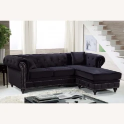 Other 2-Piece Sectional In Black W/ Double Row Nailheads - 1500 1500 frame 0 641