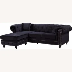 Other 2-Piece Sectional In Black W/ Double Row Nailheads - 1500 1500 frame 0 642