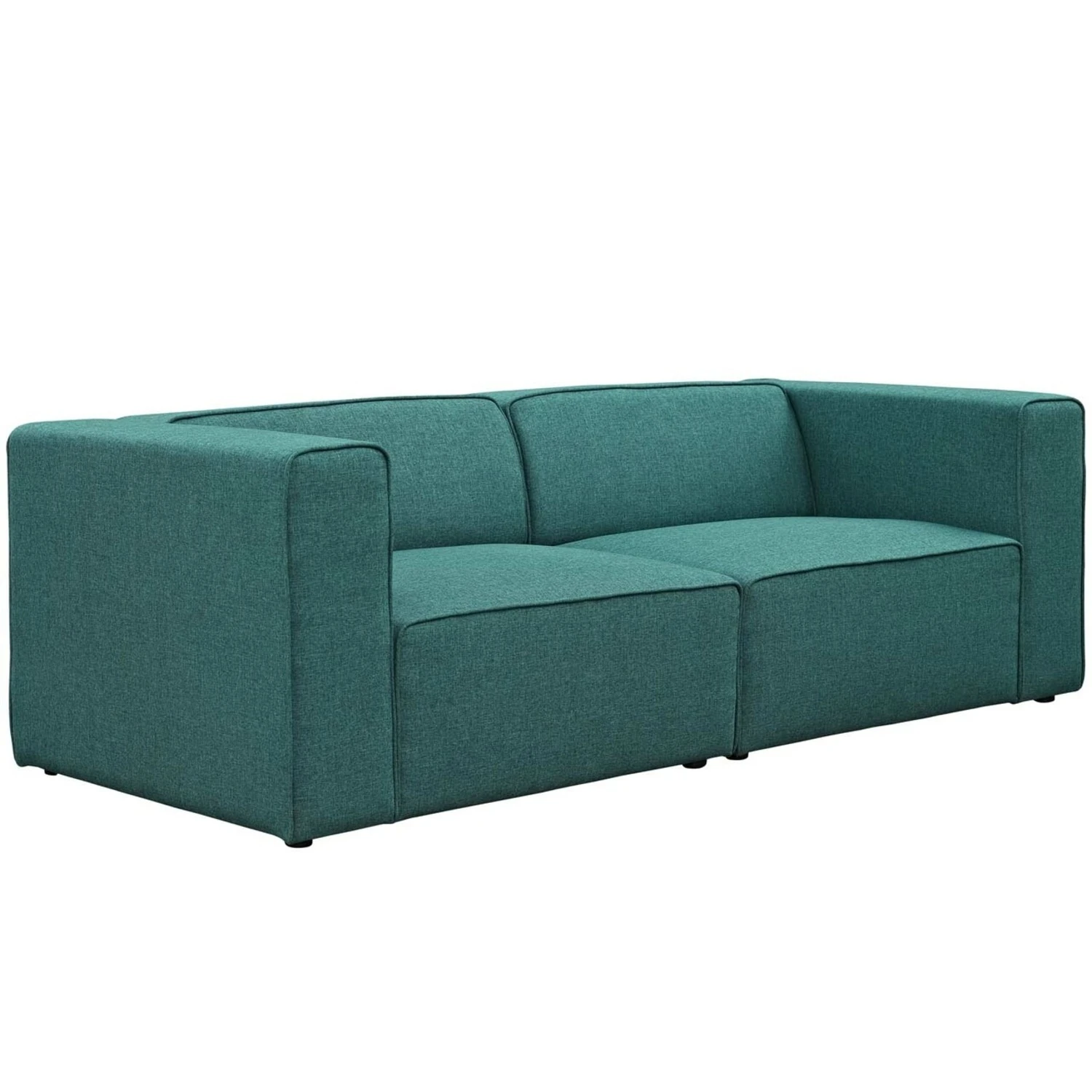 Other 2-Piece Sectional In Teal Fabric W/ Trim Lining 1 Other 2-Piece Sectional In Teal Fabric W/ Trim Lining