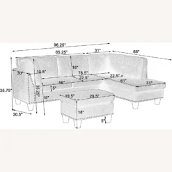 L-Shape Sectional Sofa With Ottoman -Left Chaise - 1500 1500 frame 0 712