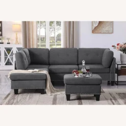 L-Shape Sectional Sofa With Ottoman -Left Chaise - 1500 1500 frame 0 717