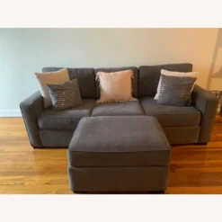 Macy's Grey Microfiber Sofa - 1500 1500 frame 0 738