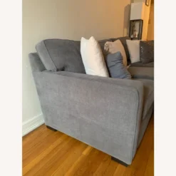 Macy's Grey Microfiber Sofa - 1500 1500 frame 0 740