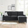 Other 2-Piece Sectional In Charcoal Polyester Fabric