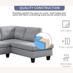 Other L-Shape Sectional Sofa With Ottoman - Left Chaise - 1500 1500 frame 0 793