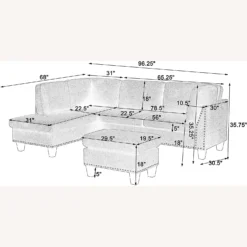 Other L-Shape Sectional Sofa With Ottoman - Left Chaise - 1500 1500 frame 0 795