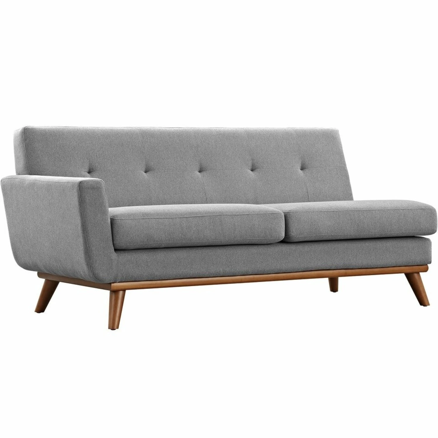 Other 2-Piece Sectional Sofa In Gray Fabric Upholstery 1 Other 2-Piece Sectional Sofa In Gray Fabric Upholstery