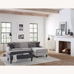 Other Sectional In Grey Low Pile Woven Chenille Finish