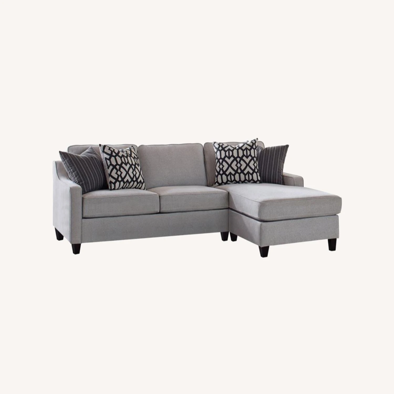 Other Sectional In Grey Low Pile Woven Chenille Finish 2 Other Sectional In Grey Low Pile Woven Chenille Finish - Image 2