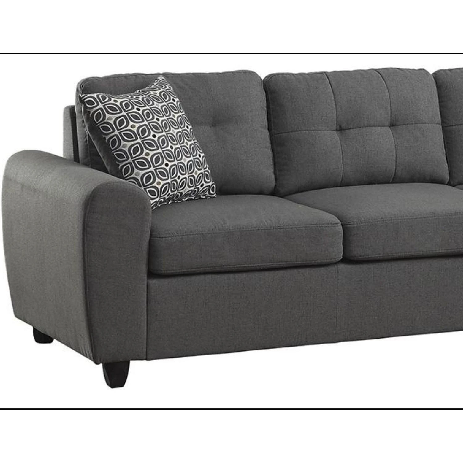 Other Grey 2-Piece Fabric Sectional Sofa 3 Other Grey 2-Piece Fabric Sectional Sofa - Image 3