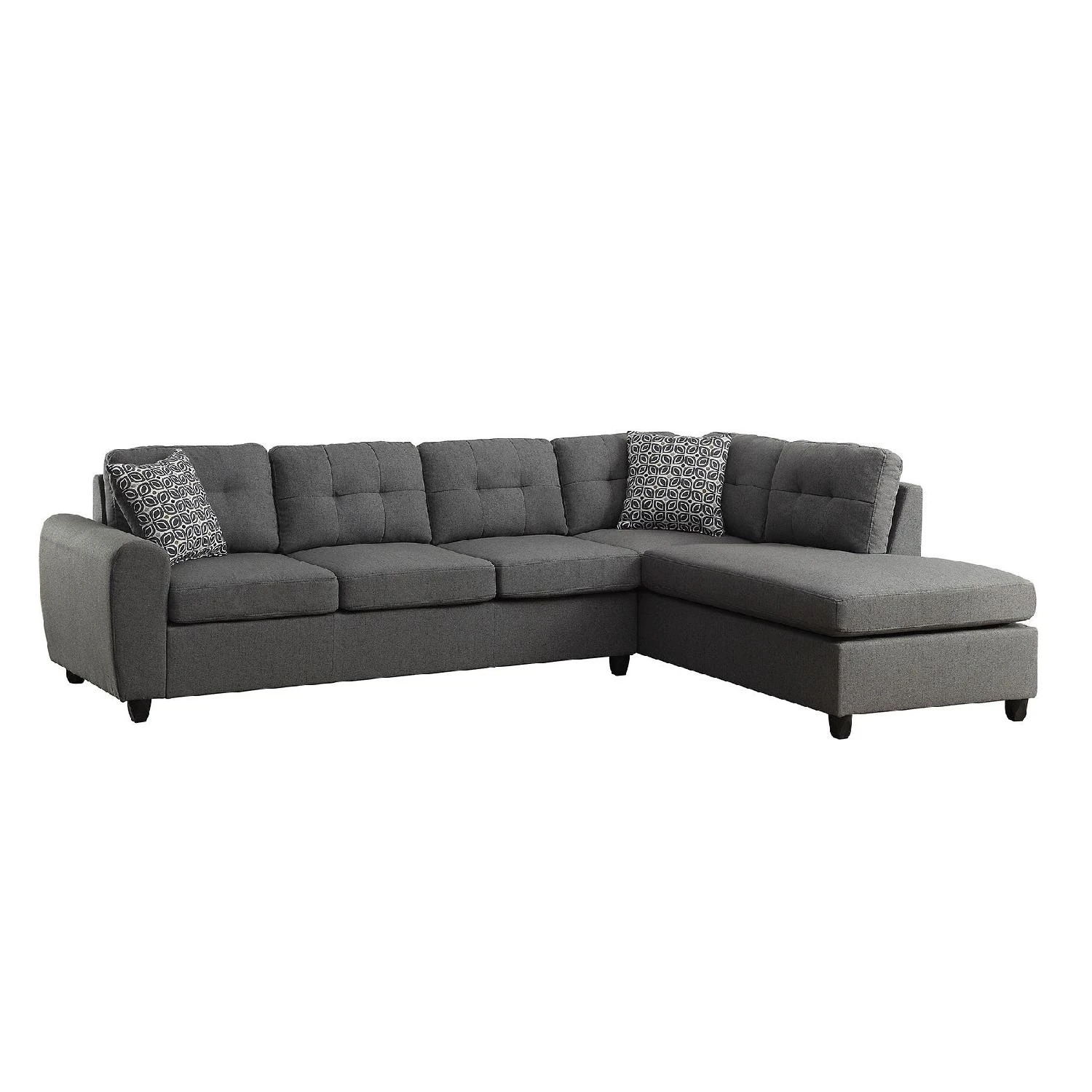 Other Grey 2-Piece Fabric Sectional Sofa 5 Other Grey 2-Piece Fabric Sectional Sofa - Image 5