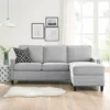 Other 2-Piece Sectional In Light Gray Polyester Fabric