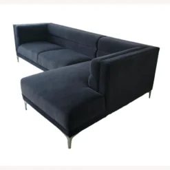 Other Sectional In Indigo Velvet W/ 3D Channeling Frame - 1500 1500 frame 0 927