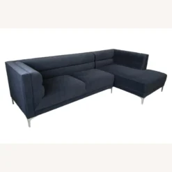 Other Sectional In Indigo Velvet W/ 3D Channeling Frame - 1500 1500 frame 0 929